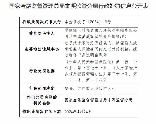 因擅自制作产品说明会课件等 泰康人寿辽宁本溪中心支公司被罚19万元